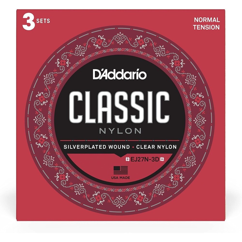 D'Addario Student Nylon Classical Guitar Strings 3 Sets